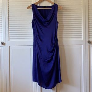 THEORY cobalt blue silk cocktail dress